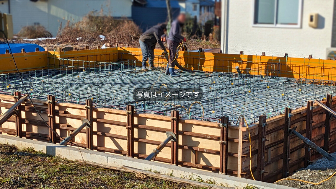 中野市モデルハウスLOAFER　基礎工事3