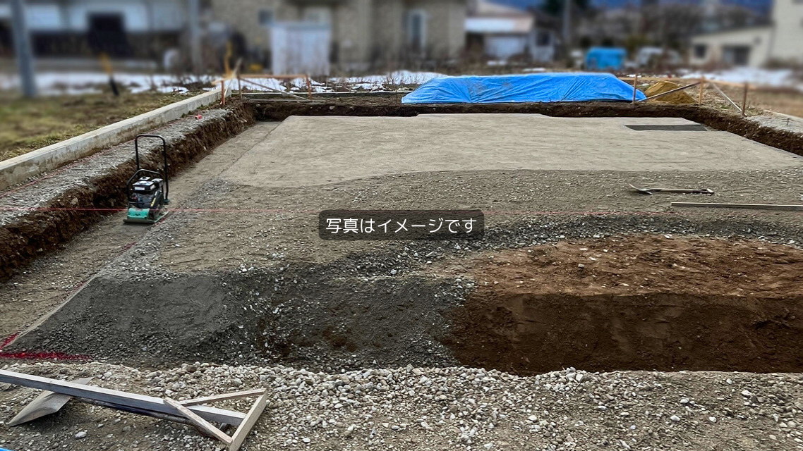 中野市モデルハウスLOAFER　基礎工事1